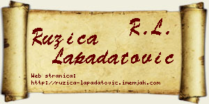 Ružica Lapadatović vizit kartica